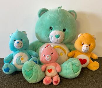 Care Bears Plush Lot &ndash; Wish Bear, Bedtime, Love-a-Lot, Tenderheart, Original Icons