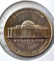 1946 Jefferson Nickel MS66, Philadelphia Mint, 5&cent; Coin, High Grade GEM in 2x2 Holder - 3