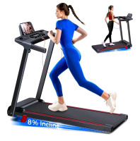 Walking Treadmill W/ 8% Incline & Handle Bar, Comes W/ Extra Free Stand Handle Bar - 2