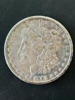 1881 Morgan Silver Dollar, 90% Silver, Circulated Condition, Philadelphia Mint