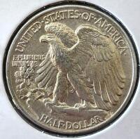 1943 Walking Liberty Half Dollar, 90% Silver, AU58 Grade, Iconic WWII Era U.S. Coin - 3