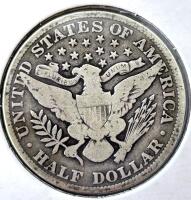 1902 Barber Half Dollar, 90% Silver, Circulated, U.S. Liberty Head, $235 Value Noted - 3