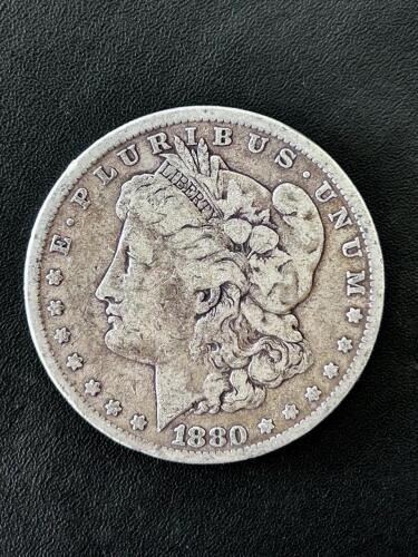 1880 Morgan Silver Dollar, USA, 90% Silver, Philadelphia Mint, Circulated Condition