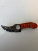 Damascus Steel Fixed Blade Knife Set &ndash; Custom Handles, Leather Sheaths, Hunter & Skinner Styles - 3