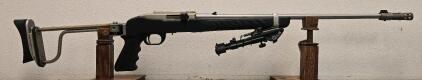 Ruger 10/22 Stainless .22 LR Rifle, Skeleton Stock, Bipod, Muzzle Brake, SN: 253-18022