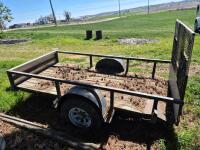 Single Axle 5' x 10' Utility Trailer Single Axle Wood Deck With Ramp ( No Title) - 3
