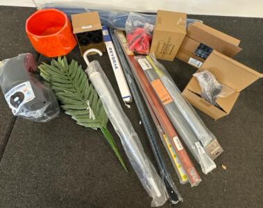 Mixed Lot: Seat Cushion, ENA Ignition Coil UF553/Plug, Furniture Risers, Planter, Decor, and more