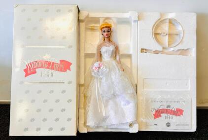 Mattel Barbie Porcelain Collection Wedding Party 1959 Doll, 1989 Limited Edition, COA #2683, Boxed