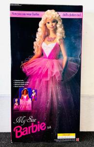 My Size Barbie Doll 2517 by Mattel, 3 Feet Tall, Fits Child Sizes 4&ndash;10, Blonde Hair, 1992, Boxed