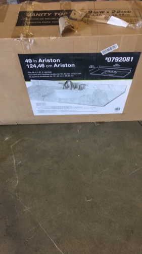 Ariston 49” Natural Marble Vanity Top