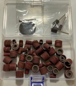 Rotary Tool Sanding Drum & Cutting Disc Kit, 1/8" Shank, Mixed Diameters, 52-Piece