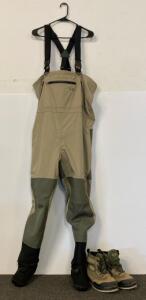 RiverWalk Chest Waders with Pro Line W400 Felt Sole Boots Men&rsquo;s Size 8, Stockingfoot