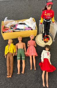Vintage Barbie & Ken Dolls Collection with 1999 NASCAR McDonald's Barbie, 20+ Outfits & Accessories
