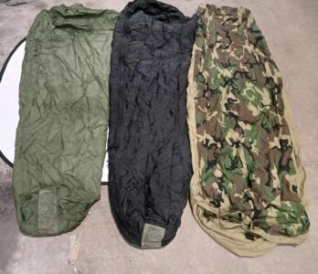 US Military Modular Sleep System MSS 4-Piece Tennier Industries, Complete Set, OD/Black/Camo + Military Camouflage Hats