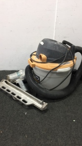 (1) Hitachi 3 1/4” Pneumatic Strip Nailer (1) Rigid Shop Vac