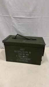 M2A1 .50 Cal Ammo Can &bull; 100 Rounds Capacity &bull; Olive Drab Steel &bull; LC-21D754L056