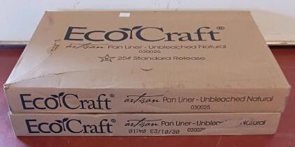 (2) Boxes EcoCraft Unbleached Pan Liners, 24" x 16 3/8", 1,000 Sheets/Box, 25# Standard Release