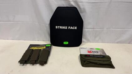 NGA Model 6000 NIJ Level IV Ballistic Plate 10"x12", Voodoo Tactical Mag, Fox Tactical Shotgun Pouch