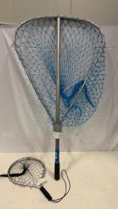 Ranger 980 Heavy-Duty Landing Net 55&rdquo; Length, 34x30&rdquo; Hoop, Blue Knotless Nylon
