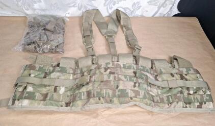 (1) Molle II Harness Assy (TAP) W/ Clips & Straps