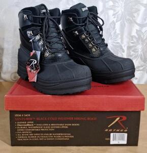 (1) Pair Of Rothco - Venturer Black Cold Weather Hiking Boots, Size 6