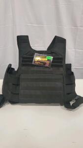 Voodoo Tactical 20-0096 Lightweight Plate Carrier, Black, 3XL/5XL, Fits 52"-61" Chest