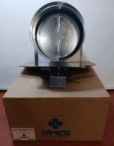 24V 10" Round Motorized HVAC Zone Damper Galvanized, Model FAMCO 37280sub11-24V New
