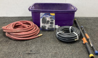 (2) central pneumatic air hose and more
