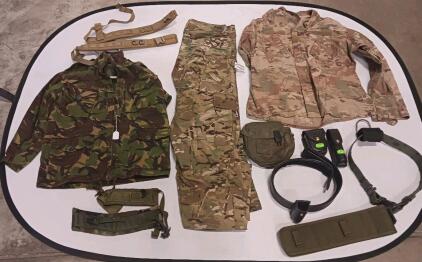 British DPM & US OCP/Multicam Military Surplus Clothing XL, Gear Lot: Jackets, Trousers, Belts, Pouches and More