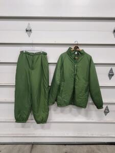 U.S. Military ECWCS Level 7 Cold Weather Jacket & Pants Set, Olive Green, Insulated Suit