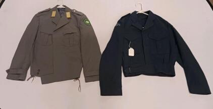 Vintage German BGS Police Jacket with Edelweiss Patch & New Zealand Air Force Wool Jacket ATC Sz. 6