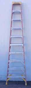 Werner 10 ft Fiberglass Step Ladder, Type IA 300 lb Duty, Non-Conductive Rails