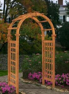 Rosewood 47"W x 89"H Cedar Arbor Garden Archway