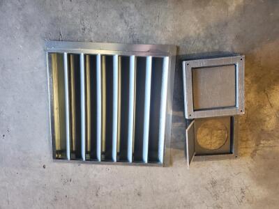 Galvanized Louvered Gable Vent 11.5"x17.5" w/ Screen + Six 4" Wall Dryer Vents w/ Dampers
