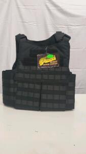 Voodoo Tactical Heavy Armor Carrier 20-9099 Black, MOLLE, One Size Fits Most, Plate Carrier Vest