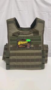 Voodoo Tactical Lightweight Plate Carrier, 3XL-5XL Big Boy, MOLLE, Olive Drab, Fits 10x12 Plates