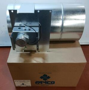 24V 8" Round Motorized HVAC Zone Damper Galvanized, Model FAMCO 37270SUB5-24V New