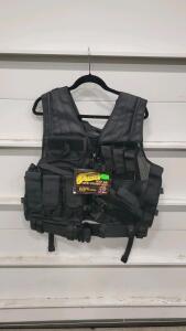 Voodoo Tactical MSP-06 Entry Assault Vest, Big Boy 3XL-5XL, Black, Heavy Duty Tactical Gear