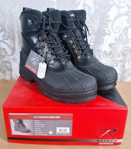 (1) Pair Of Rothco - Black Cold Weather Hiking Boots, Size 12