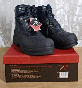 (1) Pair Of Rothco - Venturer Black Cold Weather Hiking Boots, Size 13