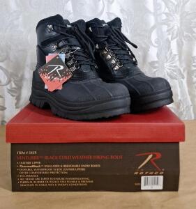 (1) Pair Of Rothco - Venturer Black Cold Weather Hiking Boots, Size 7
