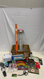Mixed First Aid Survival Lot &ndash; CAT Tourniquet, Rothco Flag Pole, G-Man Saw, Gauze, Water Tabs