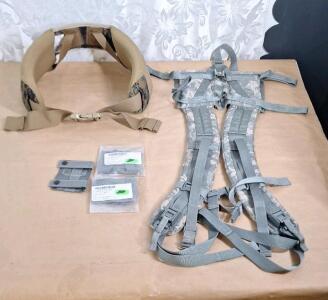 (1) Marine Corp Hip Belt for ILBE Rucksack- Medium, (1) Molle II Enhanced Shoulder Straps (Frame) & (3) Molle II Alice Clip Adapters