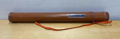 Flambeau Telescoping Blueprint Tube, Adjustable 25.5&ndash;43 in, Plastic, Strap, Brown