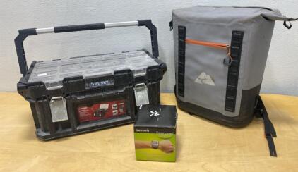 Backpack Cooler, Husky Tool Box 22&rdquo; Connect Cantilever Toolbox and More
