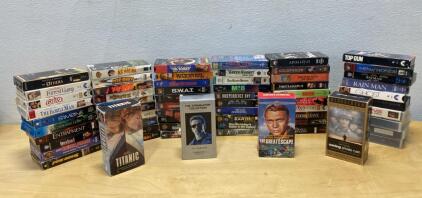 Huge VHS Movie Collection &ndash; 40+ Titles, Titanic, Terminator, Saving Private Ryan, Top Gun, More