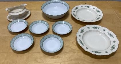 Noritake Vienne 6885 & Seltmann Theresia Porcelain Serving Set, 8 Pieces, Japan/Germany