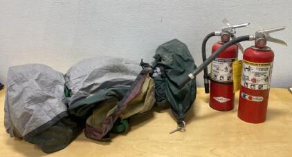 &ldquo;Only you can Stop Forest Fires&rdquo; - Amerex & Badger 5lb ABC Fire Extinguishers, Dry Chemical, UL 3A:40B:C Rating, With Tags and Large Tent
