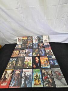 (40)DVD Collection including titles like: Dare Devil, Dirty Dancing, Riddick Trilogy, Lethal Weapon 4 and more! Please inspect in person ands see photos for more titles.