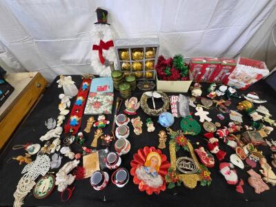 CHRISTMAS (See Photos) Tons of Christmas decorations and Misc.Items <br/>Baking Cookie cutters